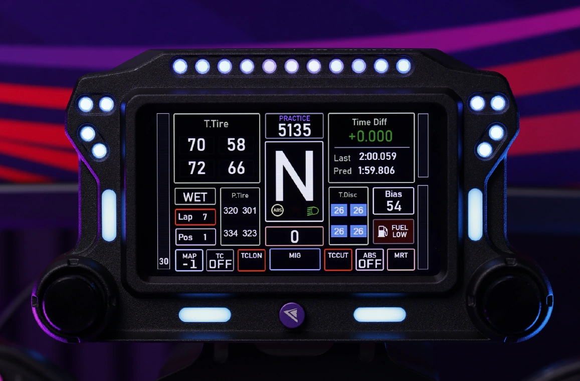 Front panel of the Conspit CSD Lite with symmetrical LED layout